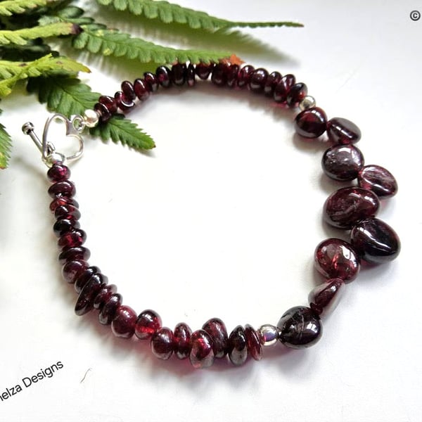 Designer Ruby Red Garnet Bracelet