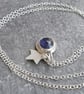 Iolite and silver star pendant, September birthstone, Celestial jewellery - Image 8