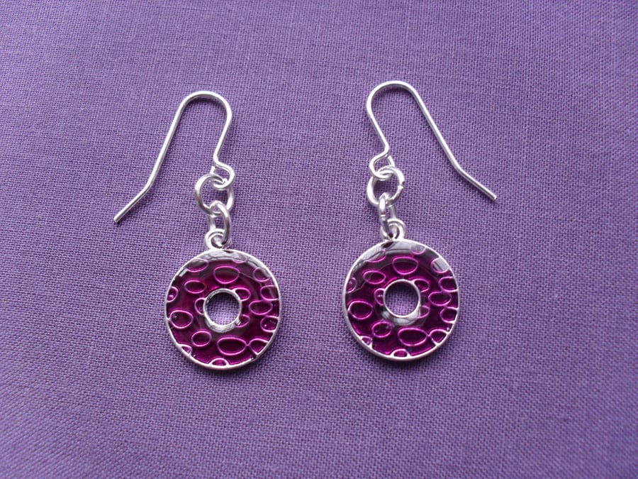  Violet Resin Earrings