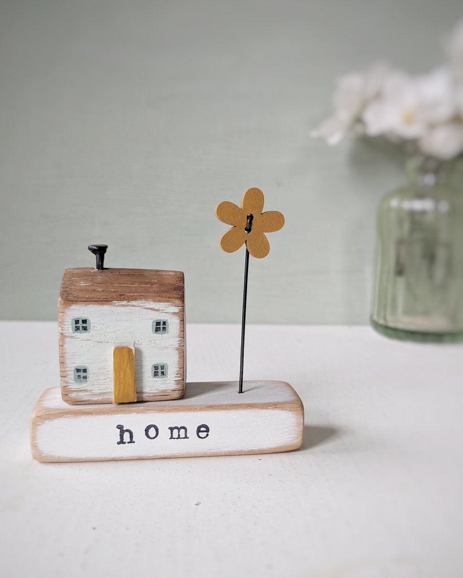 Little Wooden Handmade House and Base in a Bag - home 