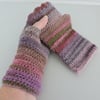 Fingerless Mitts   Mismatched Multi Coloured