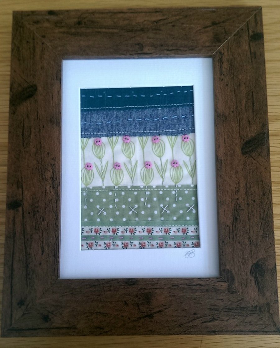 SALE 'In The Garden' Mini Quilt Picture