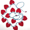 Crochet Love Hearts Mini Bunting 