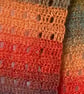 Crocheted Here Comes the Sun Scarf with a Bobble Edging in Autumnal Colours - Image 5