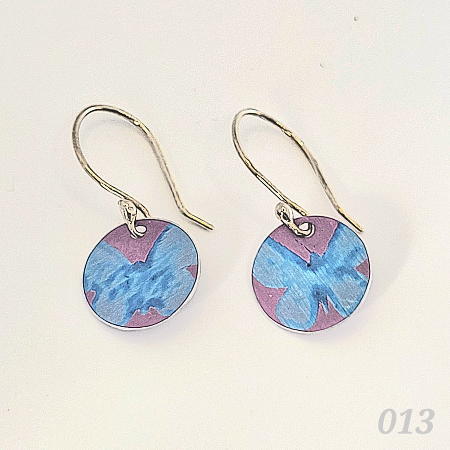 Image of 013 - Handmade Aluminium and Silver Reversible Earrings