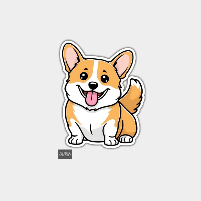 Funny Vinyl Sticker For Adults - Cute Dog