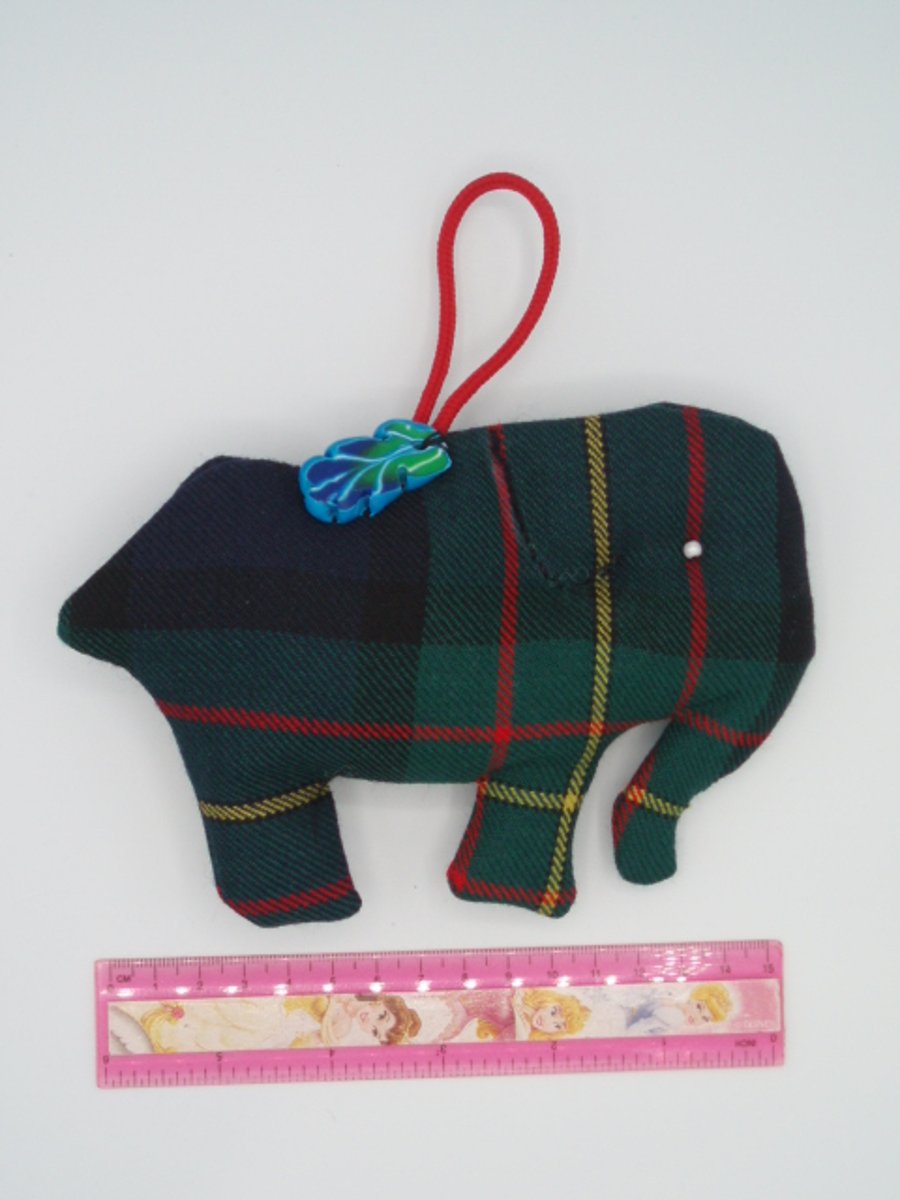 Elephant shaped lavender bag with hanging tab.