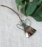 Angel Hanging Decoration. Copper with Turquoise Gemstone - Image 2