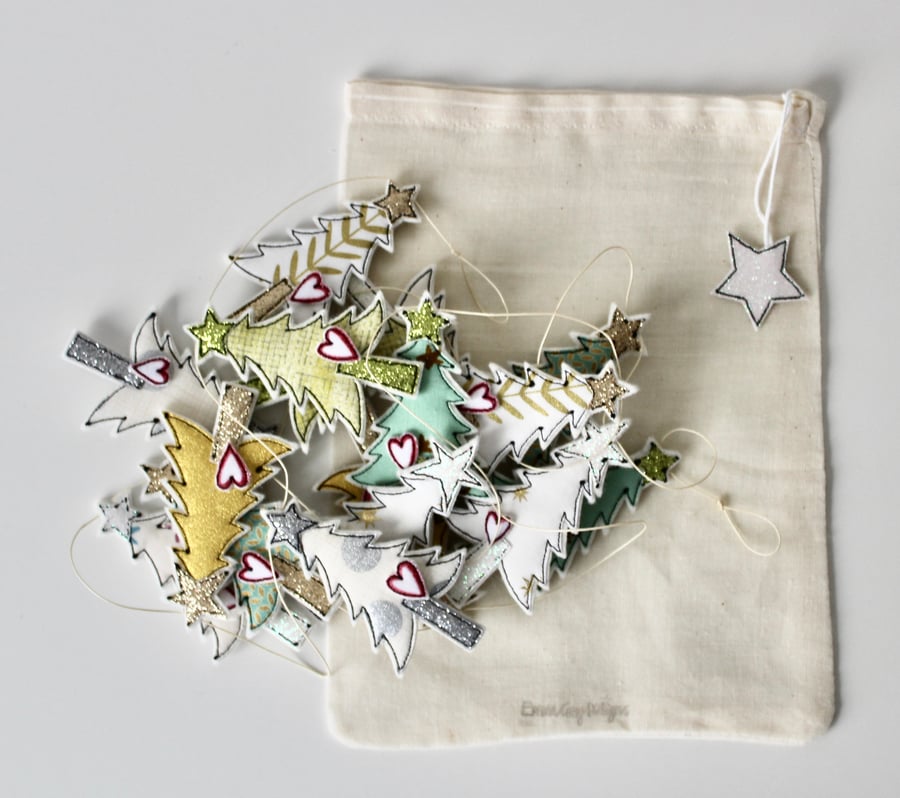 Special Order for Anne-Louise - 'Christmas Tree Garland' - Hanging Decoration