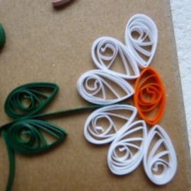 Quilled White Daisies and Butterfly