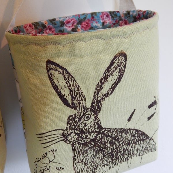 Hare and wild grass- Storage Basket - Folksy