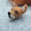 Needle Felted Fox Brooch 