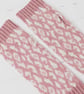 Leopard fingerless gloves - calamine pink and white - Image 3