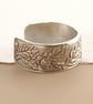 Oak & Acorn Engraved Sterling Silver Ear Cuff