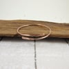 Antiqued Copper Simple Hammered  Bangle, Adjustable Fit, Wrap Bracelet