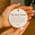 Personalised Nurse Thank You Ornament – The Best Nurse Definition Gift 