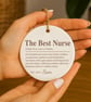 Personalised Nurse Thank You Ornament – The Best Nurse Definition Gift 