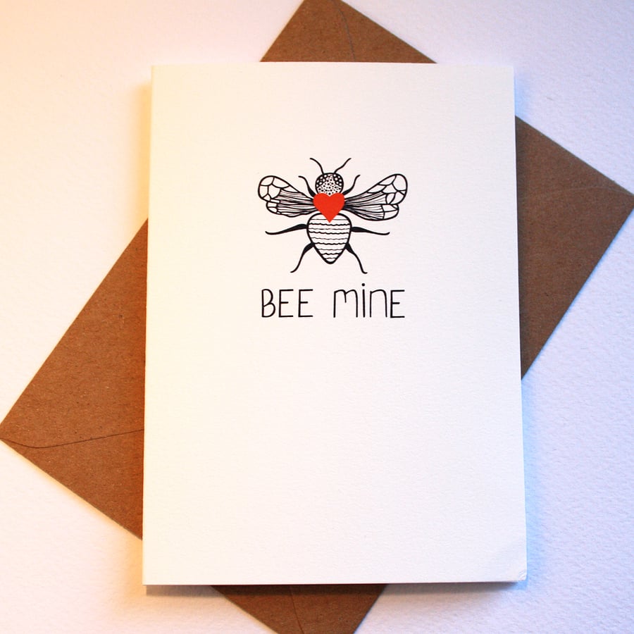 Bee mine valentines card