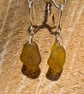 Honey Amber Seaglass Earrings - Image 4