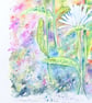 Modern Botanical Watercolour Painting of Ox Eye Daisies.  - Image 6