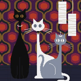 125 - Cross Stitch The Cats of El Gato Gomez - Contemporary Cross Stitch Pattern