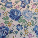 Liberty Fabric 10" Square : FELICITE Blue White Floral