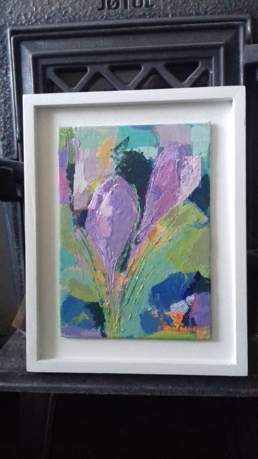 crocus abstract flowers painting 