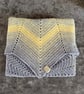 Grey and lemon crocheted baby blanket, unisex baby blanket, baby gift idea - Image 9