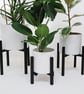 Plant Stand - Handmade solid oak black stained plant stand, mid century design - Image 2
