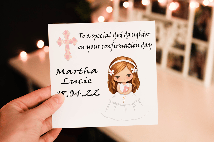 God Daughter On Your Confirmation Day Card, Confirmation Card For God Daughter, 