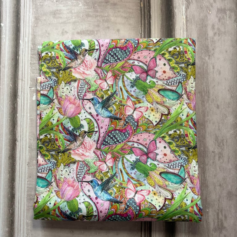 Fabric - Hummingbirds, Butterflies and floral. CS 0003