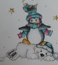 Polar Bear and Penguin Christmas Card - Image 7