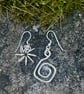 Handmade Sterling Silver 925 Asymmetric Drop Earrings - Summer Seconds - Image 2