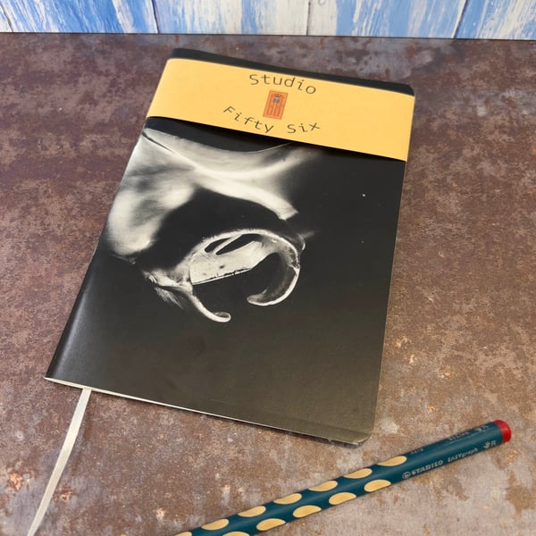 Notebook, Marine themed, A5 (ish), made from up-cycled and recycled materials.