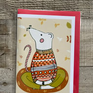 Blank Greetings Card, Timothy Card, Flower Art Card, Autumnal Card