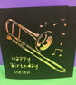 Personalised Trombone Birthday Card - Image 1