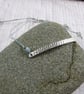 Sterling Silver Slim Bar Bracelet. Engraved Love you Millions on Waxed Cotton - Image 5