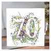 Flower meadow Age 70 Birthday Card 