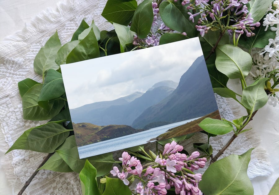 Birthday Card - Lake District Greetings Card - Great Gable From Crummock Water