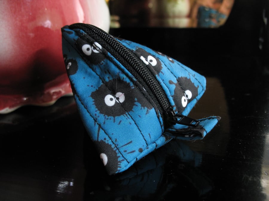 Sweet little Ghibli soot sprite triangle pouch 