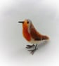 Christmas Robin Ornament, Rustic Winter Ornament, Soft Robin Figurine, Fibre Art - Image 4