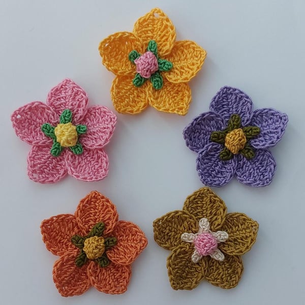 Crochet flowers Multicoloured 