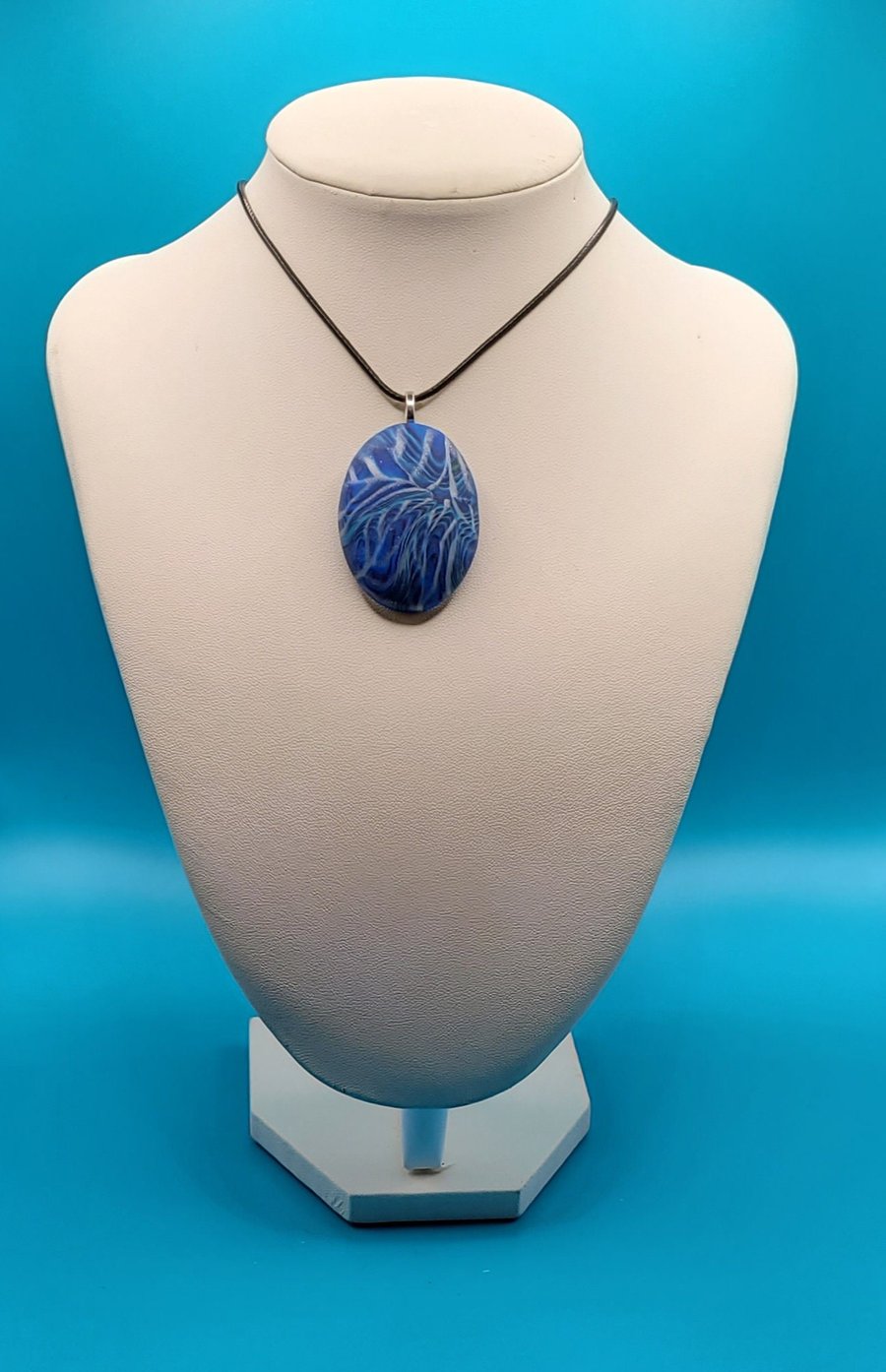 Polymer clay pendant - handmade necklace - unique statement jewellery