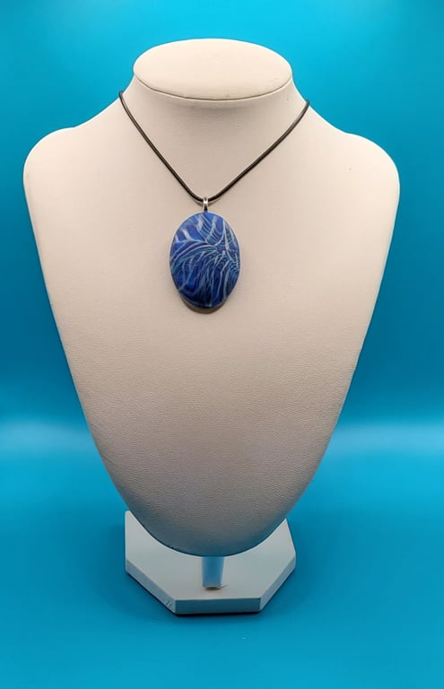 Polymer clay pendant - handmade necklace - unique statement jewellery