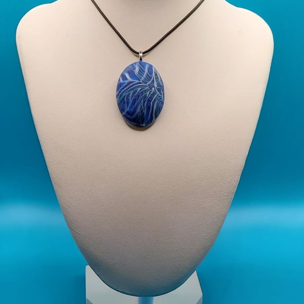 Polymer clay pendant - handmade necklace - unique statement jewellery