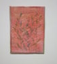 Small wall hanging, Peach fabric picture,  Modern textile art - Image 1
