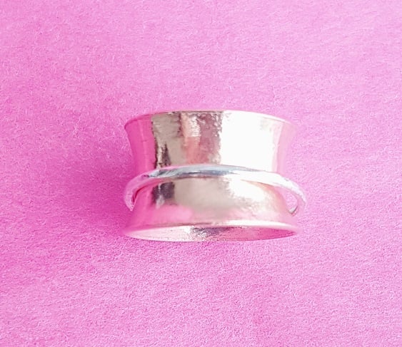 Copper and Sterling Silver Spinner Ring