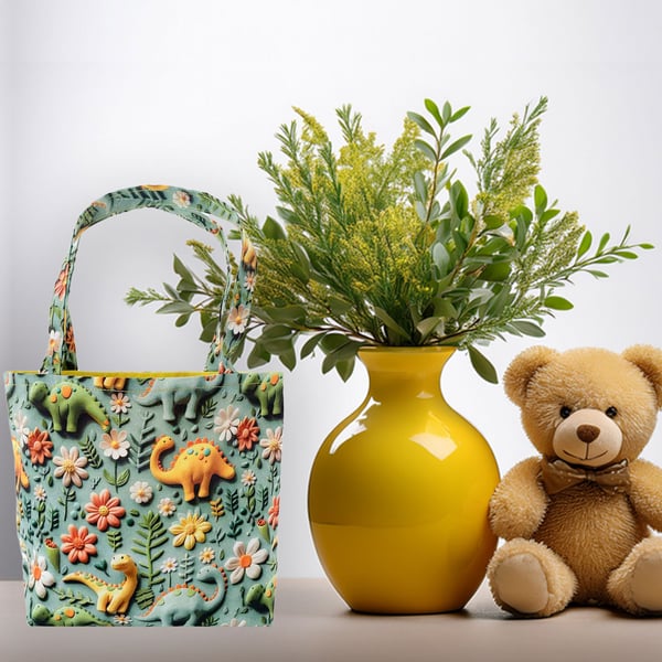 Children's 3D Dinosaur Design Tote Bag-Children-Baby Shower bag-Handmade-CTB077