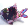 Fish Fused Glass Hanging Decoration 8cm Dichroic  