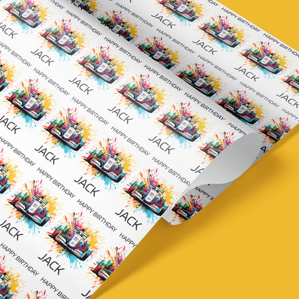 Personalised Formula 1 wrapping paper